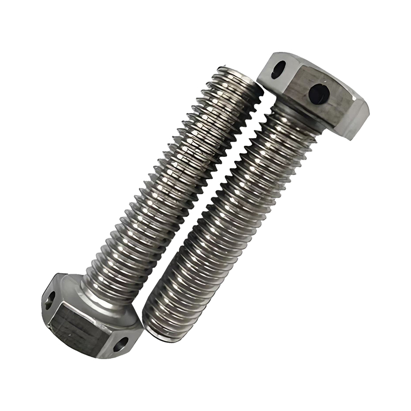 M6 Hex Head Safety Stud - Stainless Steel Drilled Locking Stud