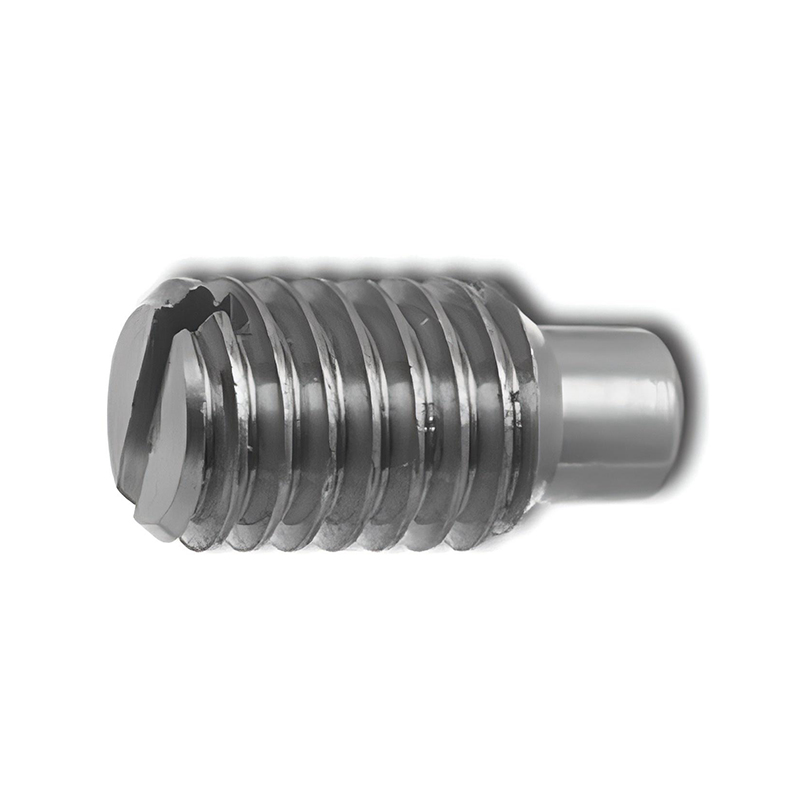 DIN 417 M5* 10  Setting Lock Screw, Straight Spline, Flat Head, Steel 