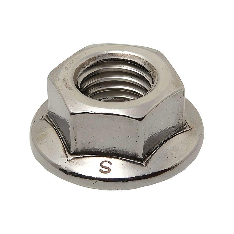  DIN 6923 M8 Hexagonal Nut With Flange, Steel 8, Zinc