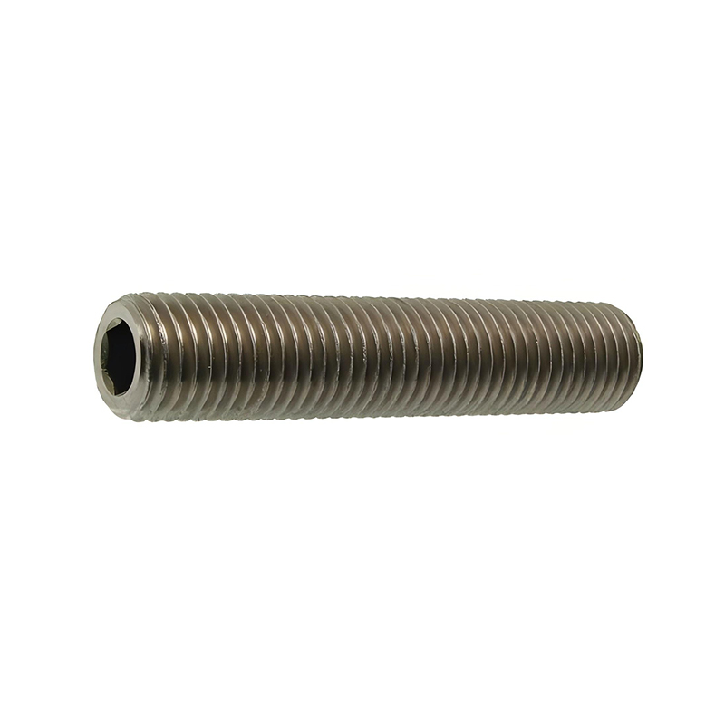 DIN 916 M3* 4 Set Screw, Hexagonal Lined, Drilled End, Steel